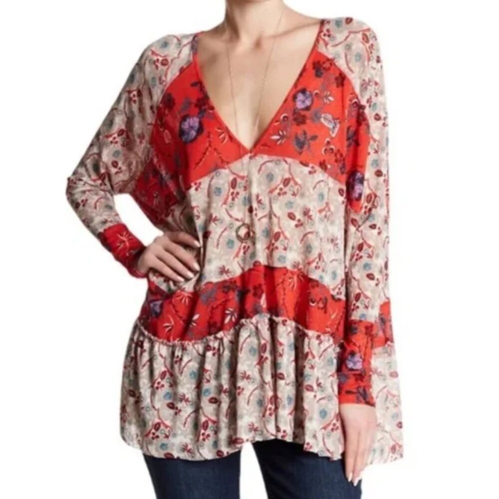 Free People Isabel Oversized Floral Tunic